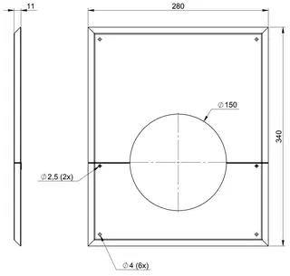 comfort (ATEC) Wandblende DN100/150, geschlossen – Bild 2