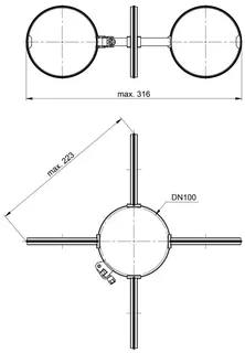 comfort (ATEC) Abstandhalter DN100, (MVP=4 Stück), je MVP – Bild 2