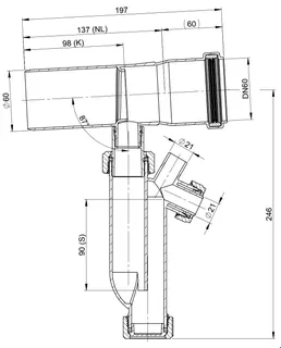 comfort (ATEC) Kondensatablauf DN60, mit Siphon – Bild 2