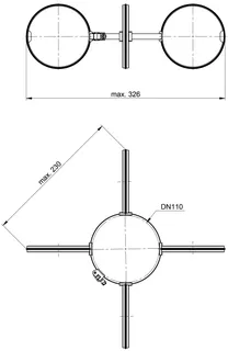 comfort (ATEC) Abstandhalter DN110, (MVP=4 Stück), je MVP – Bild 2