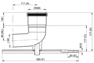 comfort (ATEC) Schachteinführung DN60-80, mit Auflager – Bild 2
