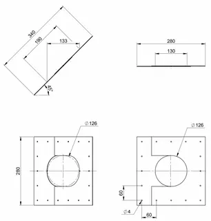 comfort(ATEC) Abdeckblende, geteilt DN 80/125, für innen – Bild 2