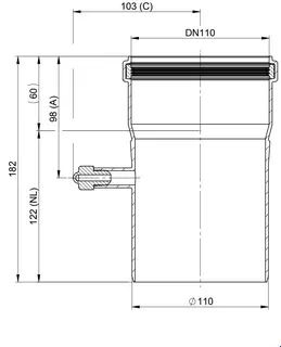 comfort (ATEC) Abgas-Meßelement DN110, mit Variostopfen – Bild 2