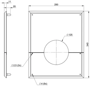 comfort (ATEC) Wandblende DN125, mit Hinterlüftung – Bild 2