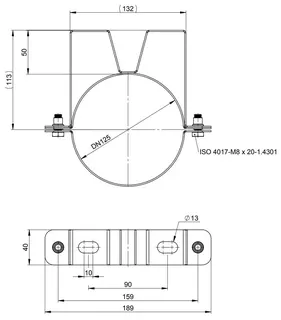 comfort(ATEC) IP Wandabstandhalter DN80/125 – Bild 2
