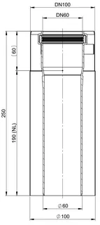 comfort(ATEC) IP Abgas-Rohr DN60/100, 190mm, Edelstahl blank – Bild 2