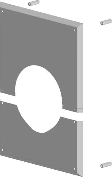 comfort (ATEC) Wandblende DN160, mit Hinterlüftung