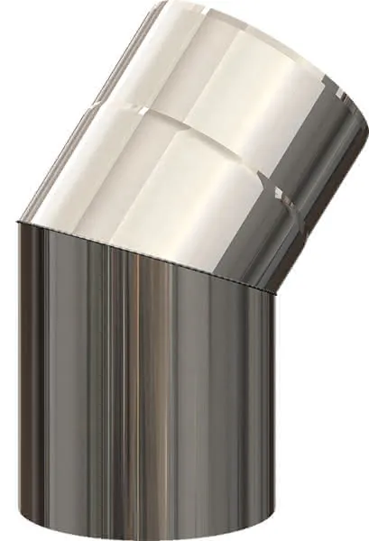 comfort(ATEC) Bogen 45Grad,DN 80/125, Edelstahl blank