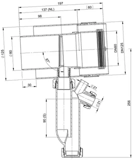 comfort (ATEC) Kondensatablauf DN80/125, mit Siphon (Außenschale PP) – Bild 2