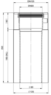 comfort(ATEC) WP Abgas-Rohr DN80/125, 255mm, weiß beschichtet – Bild 2