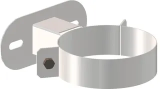 comfort(ATEC) WP Wandabstandh.50-100 mm DN60/100, Edelstahl weiß beschichtet
