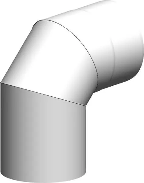 comfort(ATEC) WP Abgas-Bogen 87 Grad, DN80/125, weiß beschichtet