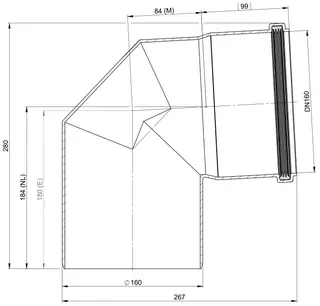 comfort (ATEC) Abgas-Bogen 87 Grad, DN160 – Bild 2