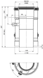 comfort(ATEC)Kesselanschluss gerade 80/126 x 80/125 mit Messöffnung – Bild 2