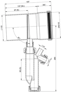 comfort (ATEC) Kondensatablauf DN110, mit Siphon – Bild 2