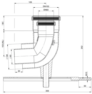 comfort(ATEC) Schachteinführung konzentr DN60/100 (Außenschale PP) – Bild 2