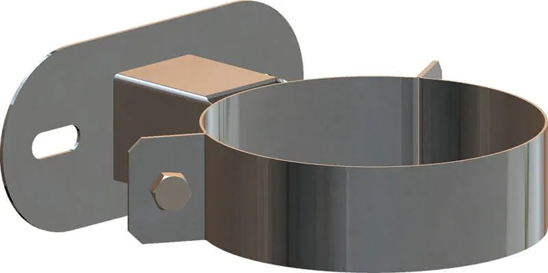 comfort(ATEC) Wandabstandhalter 50-150mm DN80/125 Edelstahl blank kürzbar