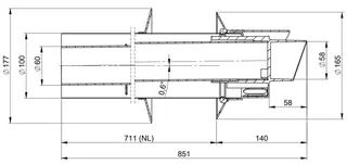 comfort(ATEC)Abgas-Außenwandanschluss 60/100, 851mm – Bild 2