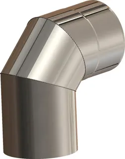 comfort(ATEC) Bogen 87 Grad DN80/125 Edelstahl blank, Nr.701716
