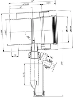 comfort (ATEC) Kondensatablauf DN110/160, mit Siphon (Außenschale PP) – Bild 2