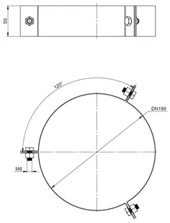 comfort(ATEC) Abspannschelle DN125/190, Edelstahl blank – Bild 2