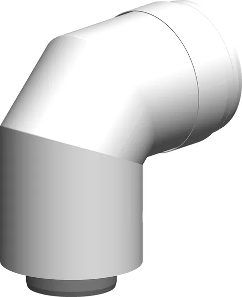 comfort (ATEC) Abgas-Bogen 87 Grad, DN 110/160 (Außenschale PP)