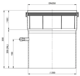 comfort (ATEC) Abgas-Meßelement DN250, mit Variostopfen – Bild 2