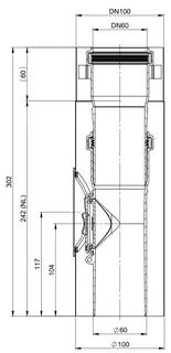 comfort(ATEC) IP Abgas-Kontrollrohr DN60/100, Edelstahl blank – Bild 2