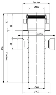 comfort (ATEC) IP Zuluftrohr DN60/100, Edelstahl blank – Bild 2