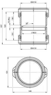 comfort (ATEC) Kupplung DN110, für FLexrohr – Bild 2