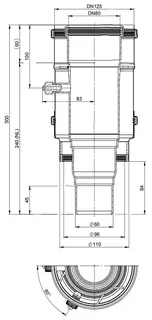 comfort(ATEC)Kesselanschluss gerade 60/110 x 80/125 mit Messöffnung – Bild 2