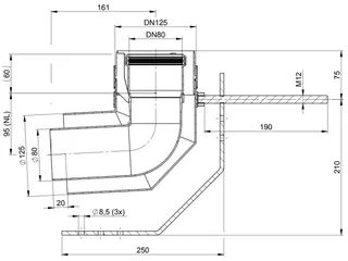 comfort ATEC Schachteinführung konzentr. DN80/125 (Außenschale PP) – Bild 2