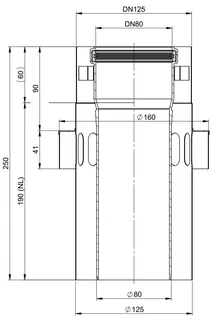 comfort (ATEC) IP Zuluftrohr DN80/125, Edelstahl blank – Bild 2