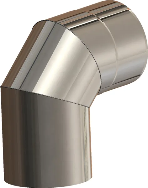 comfort(ATEC) IP Abgas-Bogen 87 Grad, DN 250/315, Edelstahl blank