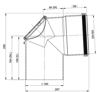 comfort (ATEC) Abgas-Kontrollbogen 87 Grad, DN160 – Bild 2