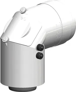 comfort(ATEC)Abgas-Kontrollbogen 87Grad, DN 80/125,m.Messöffnung (Außenschale PP)