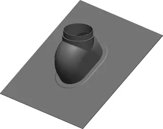 comfort(ATEC)Schrägdachpfanne 560x715mm 0-48 Grad, DN110/160 schwarz