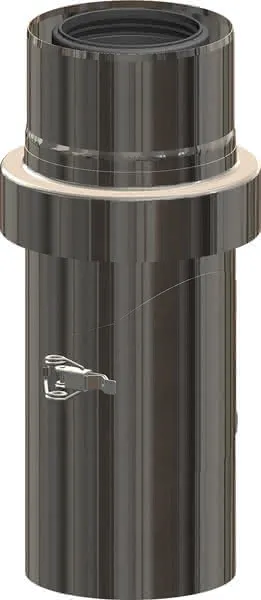 comfort (ATEC) Kontroll-Rohr mit Zuluftans. DN80/125 Edelstahl blank