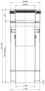 comfort (ATEC) Abgas-Schiebeelement DN100/150 – Bild 2