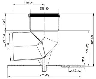 comfort (ATEC) Schachteinführung DN160, mit Auflager – Bild 2