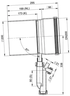 comfort (ATEC) Kondensatablauf DN200, mit Siphon – Bild 2