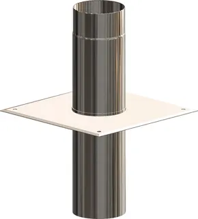 comfort(ATEC) Aufsatzplatte 330x330mm DN80/125 Edelstahl blank