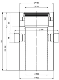comfort (ATEC) IP Zuluftrohr DN100/150, Edelstahl blank – Bild 2