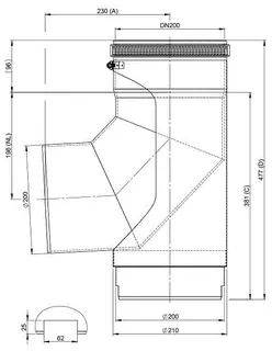 comfort (ATEC) Schachteinführung DN200, mit Schachteinführungsstütze – Bild 2
