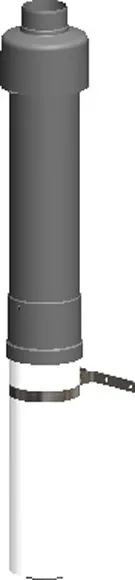 ATEC PC Dachhochführung DN60/125, schwarz, L90