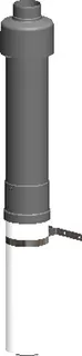 ATEC PC Dachhochführung 1100 mm DN100/150, schwarz
