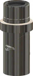 comfort (ATEC) IP Abgas-Kontrollrohr mit Zuluftans.DN100/150, Edelstahl blank