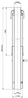 comfort (ATEC)Dachhochführung 1100 mm DN80/125, konzentrisch, schwarz – Bild 2
