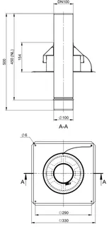 comfort (ATEC) Abgas-Mündungsset DN 100 Edelstahl – Bild 2