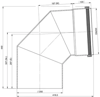 comfort (ATEC) Abgas-Bogen 87 Grad, DN250 – Bild 2
